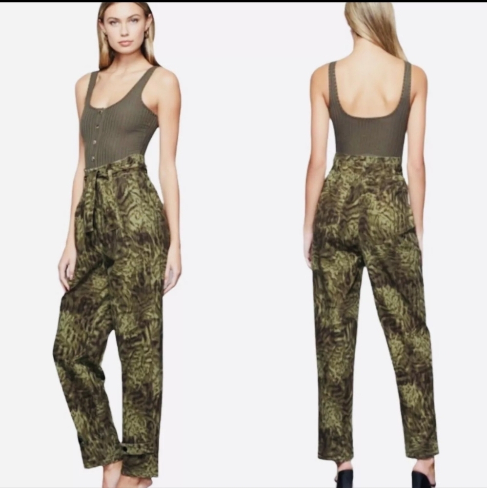 🌸 Good American | High Waist Printed Barrel‎ Pant, size 18